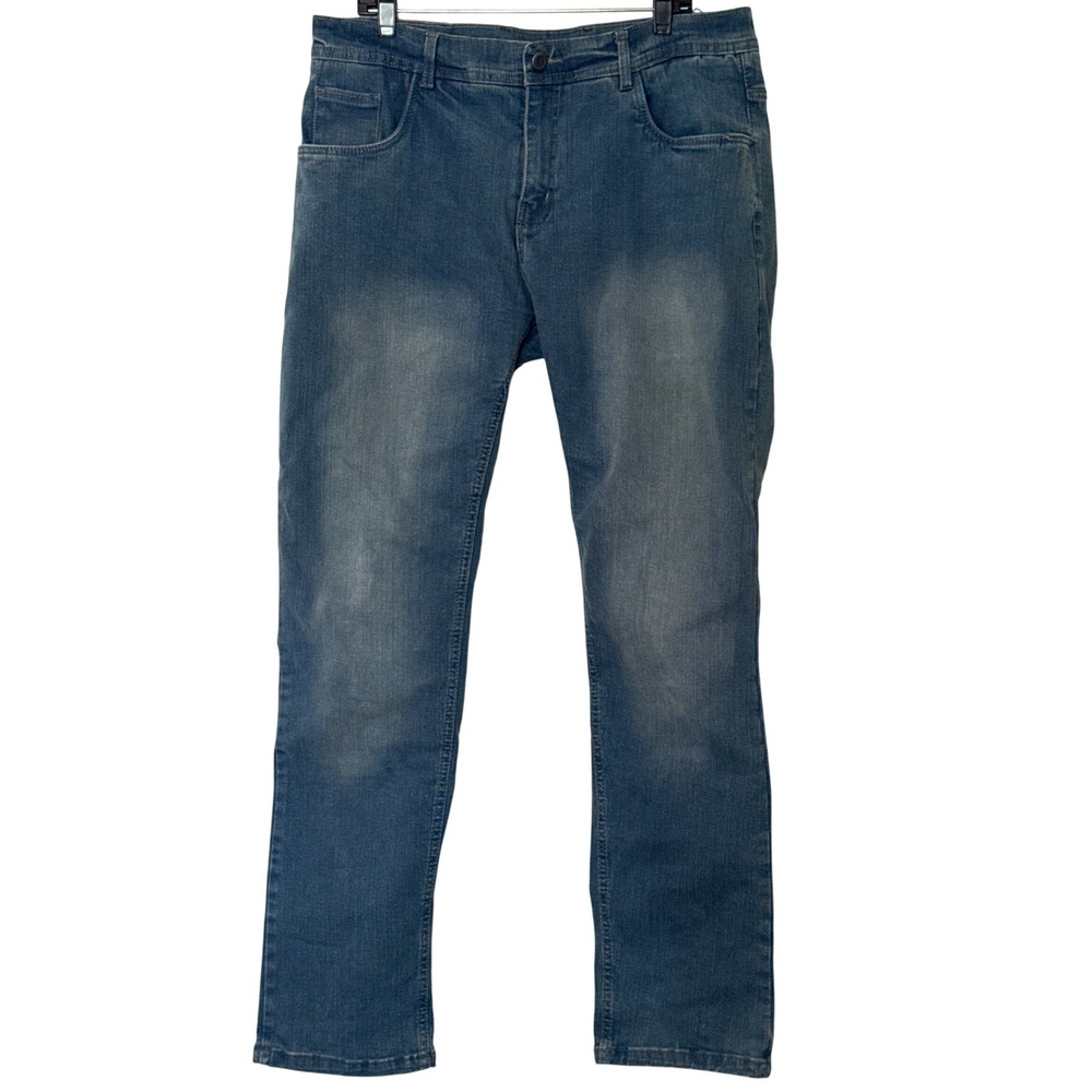 Street & Steel Motorcycle Riding Jeans Mens 38 Blue Denim Mesh Lined Biker Pants